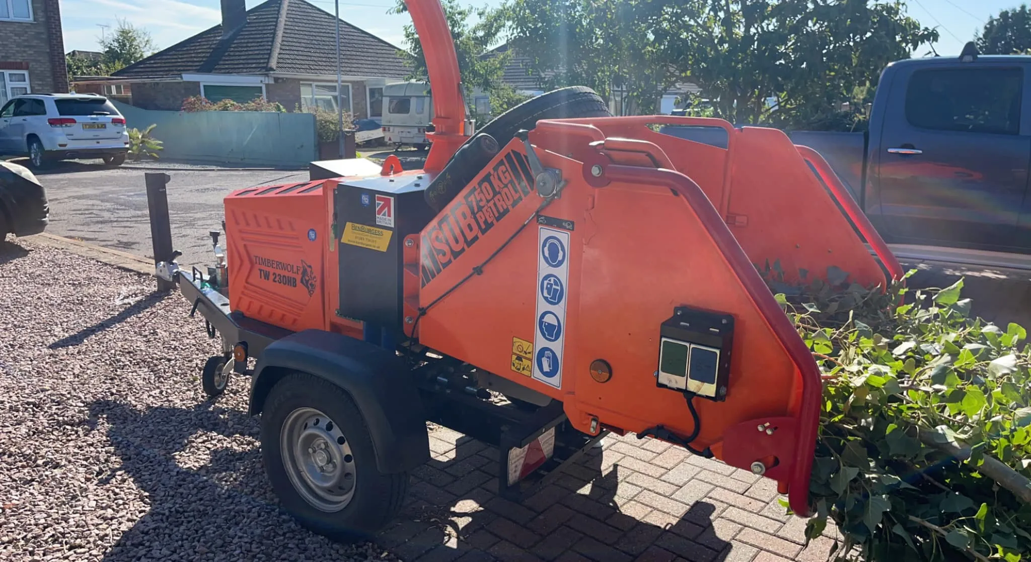 Wood chipping service for tree debris clearance in North Norfolk